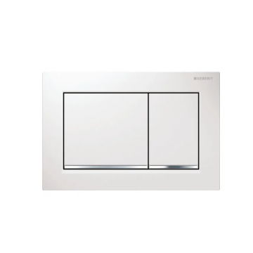 Geberit Omega20, Placche di comando Bianco/Cromo