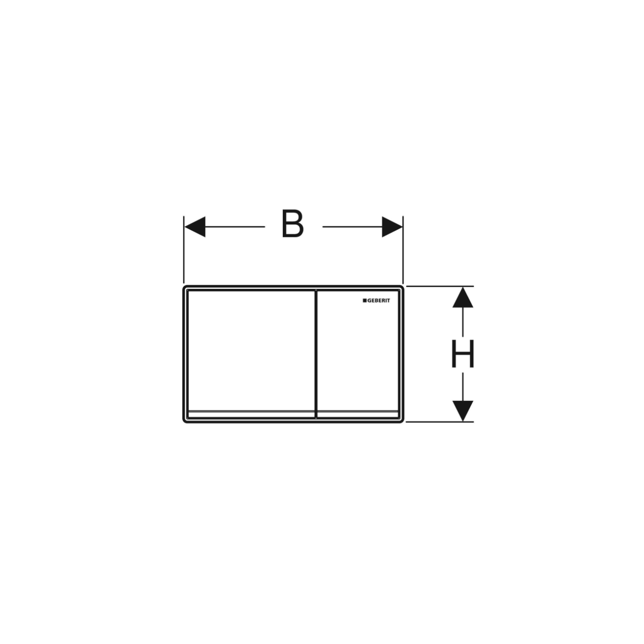 Geberit Omega60, Plaques de commande fil mur Chrome brossé