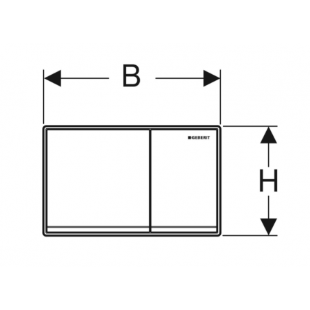 Geberit Omega60, Control plates wire wall Black