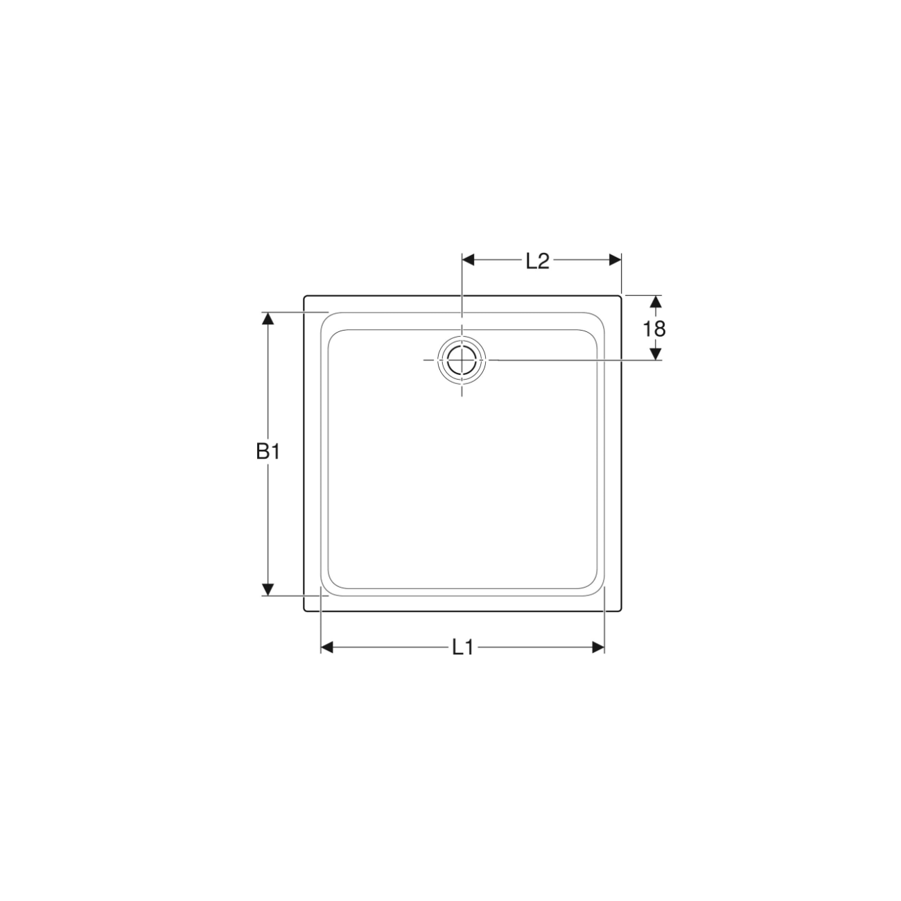 Geberit Melua, Shower tray