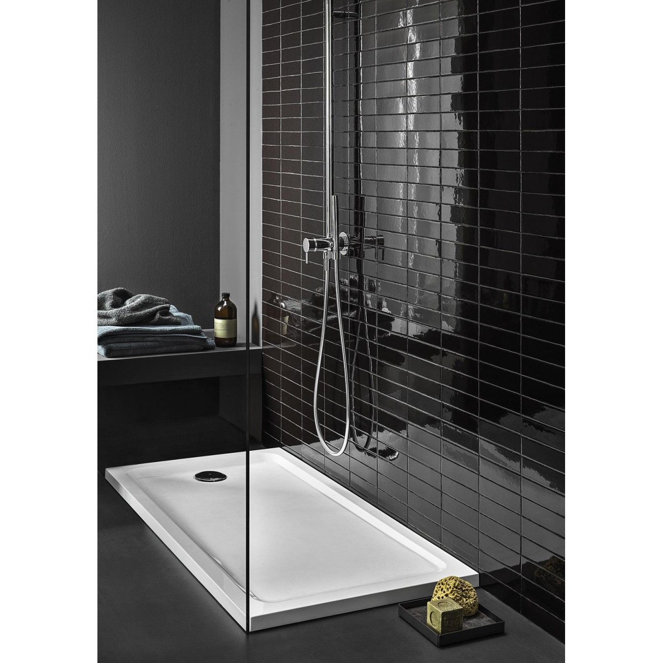 Geberit 35, Receveur de douche Blanc/Satiné