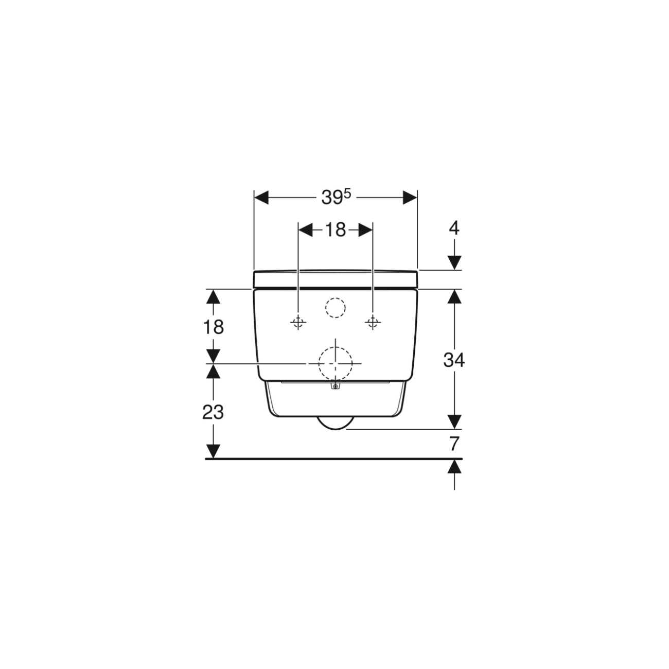 Geberit Aquaclean Mera Comfort, Wall-mounted toilet