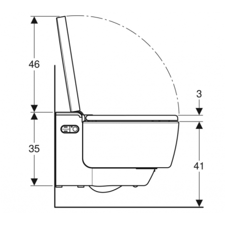 Geberit Aquaclean Mera Comfort, Wall-mounted toilet