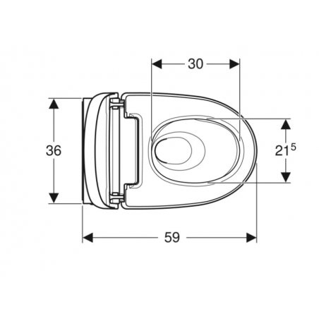 Geberit Acquaclean Mera Classic, Vaso sospeso