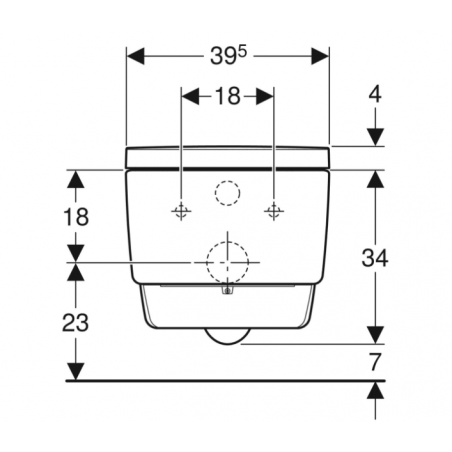 Geberit Acquaclean Mera Classic, Vaso sospeso