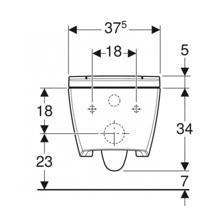Geberit Acquaclean Sela, Vaso sospeso