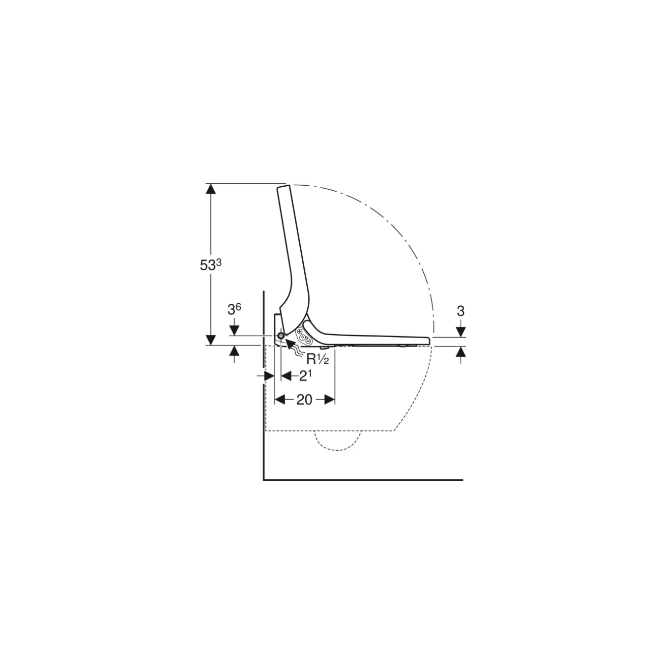 Geberit Aquaclean Tuma Comfort, Coprivaso