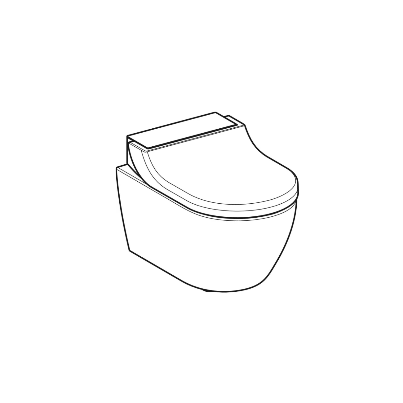 Geberit Acquaclean Tuma Classic, Vase with hanging rimfree