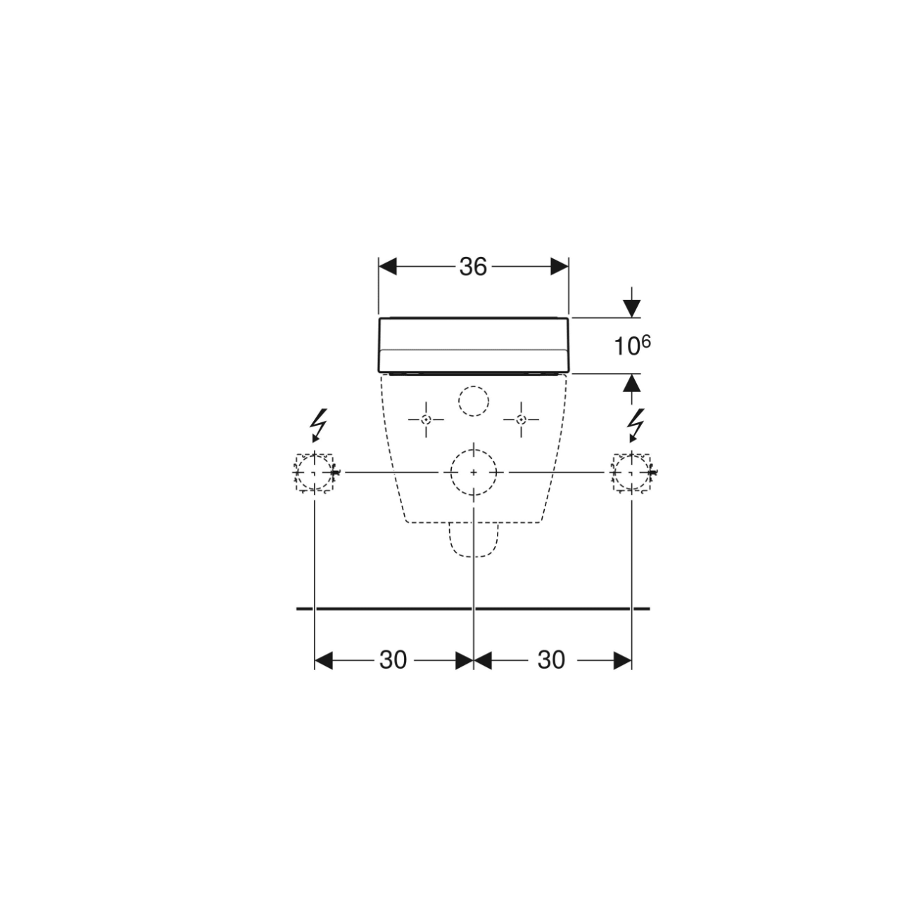Geberit Acquaclean Tuma Classic, Corpivaso