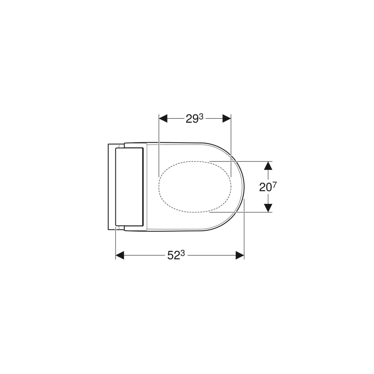 Geberit Acquaclean Tuma, Vaso a pavimento