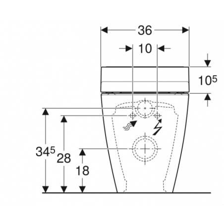 Geberit Acquaclean Tuma, Vaso a pavimento