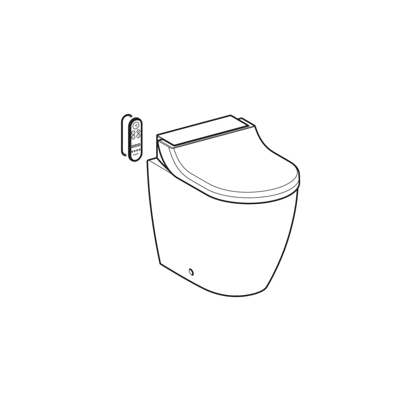 Geberit Acquaclean Tuma, Pot au sol