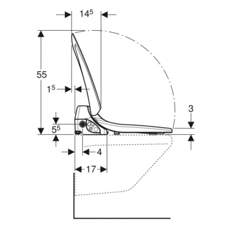 Geberit Acquaclean 4000, Pot cover