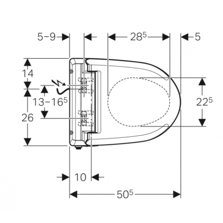Geberit Aquaclean 4000 Set, Vaso sospeso con coprivaso