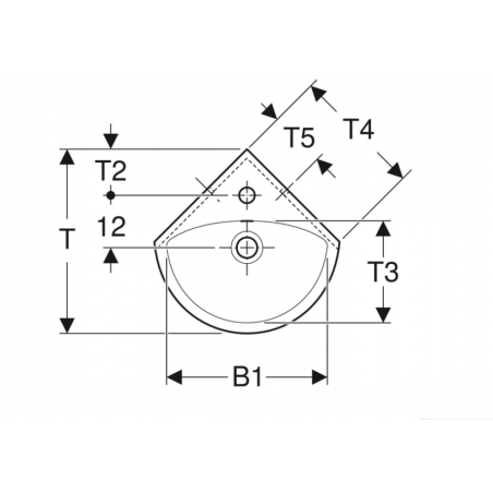 Geberit Selnova, Lave-mains 41 à angle