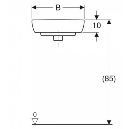 Geberit Selnova, 41 corner hand wash