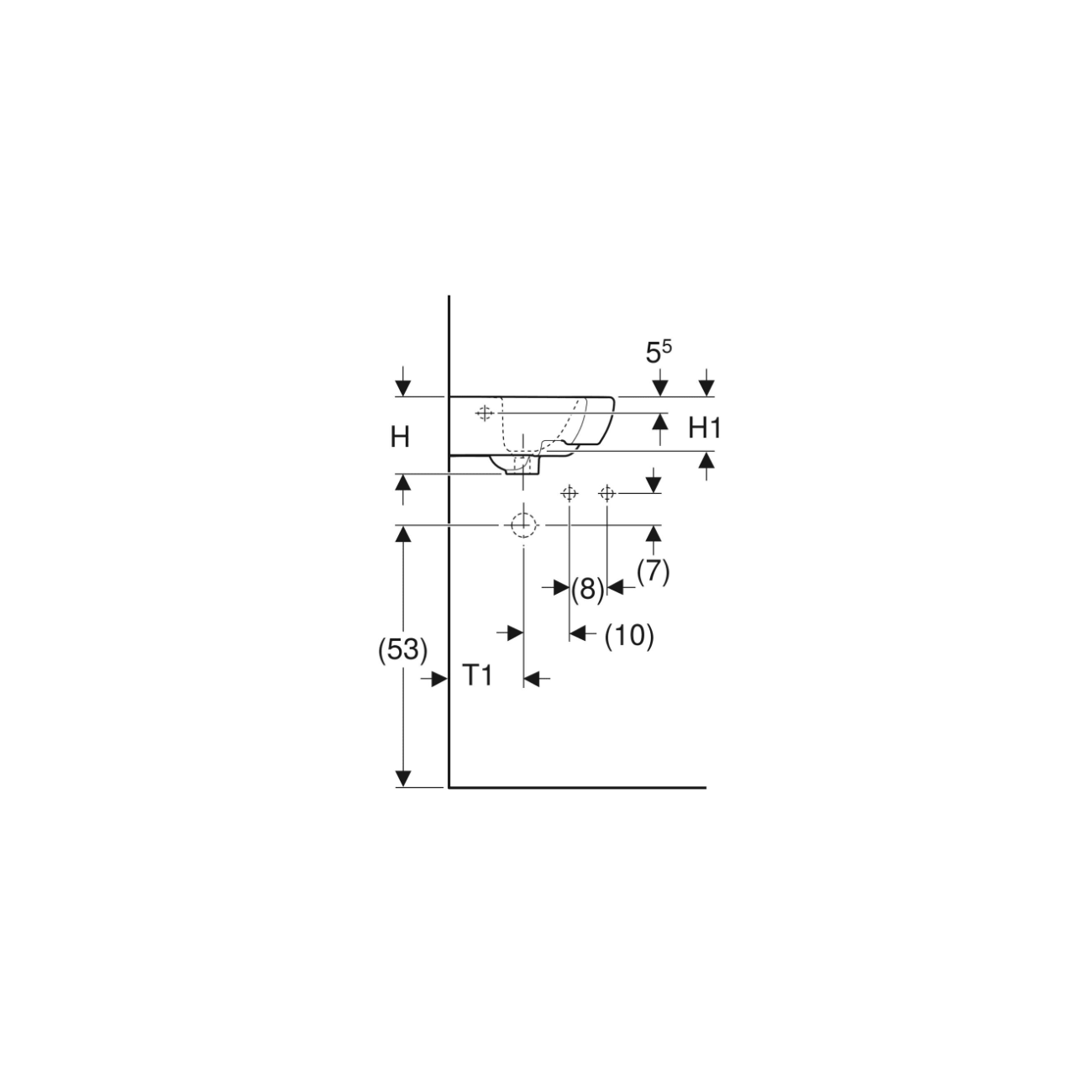 Geberit Selnova, Lave-mains 41 à angle