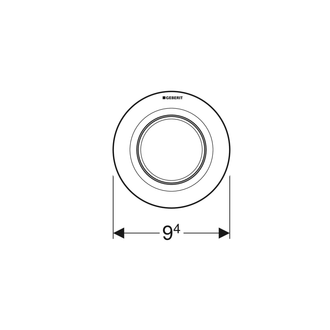 Geberit Tipo01, Placca da incasso monotasto