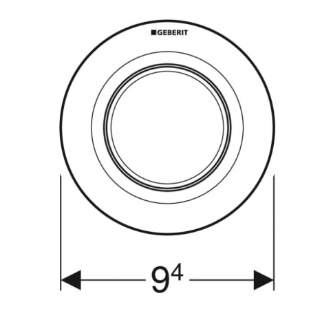Geberit Tipo01, Placca da incasso monotasto