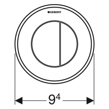 Geberit Tipo01, Placca da incasso doppiotasto