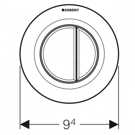 Geberit Tipo01, Placca da incasso doppio tasto esteso