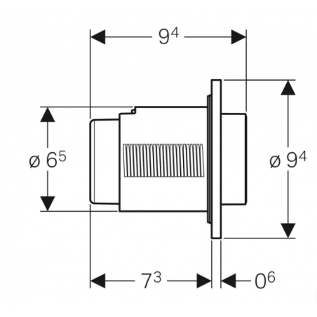 Geberit Tipo01, Plaque encastrée double bouton étendu
