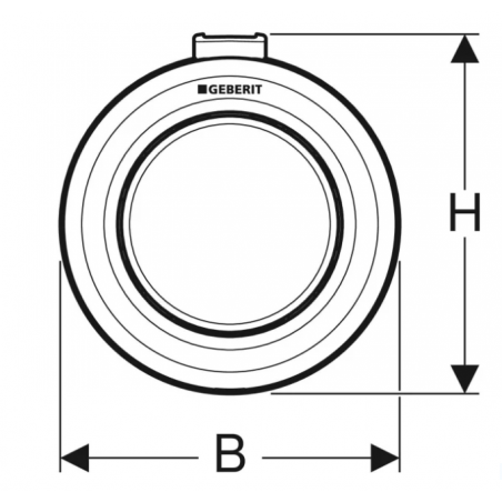 Geberit Tipo01, Plaque encastrée droite monotone