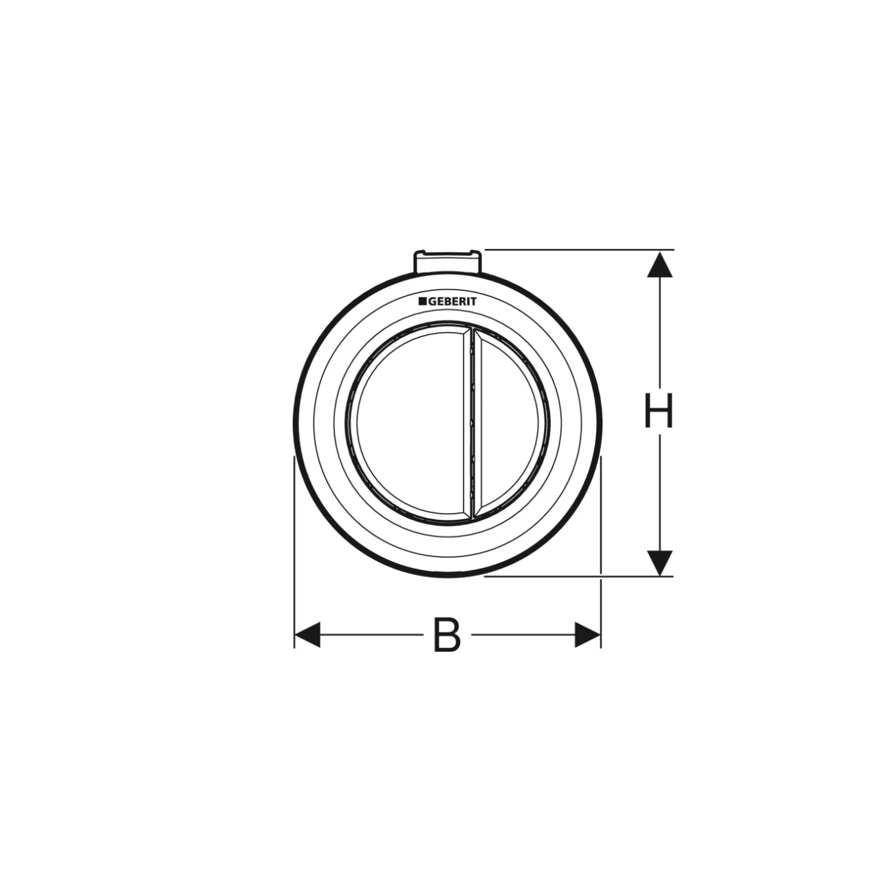 Geberit Tipo01, Plaque externe double bouton