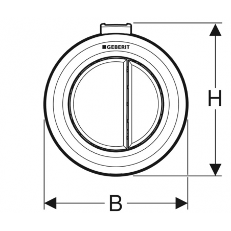 Geberit Tipo01, Plaque externe double bouton