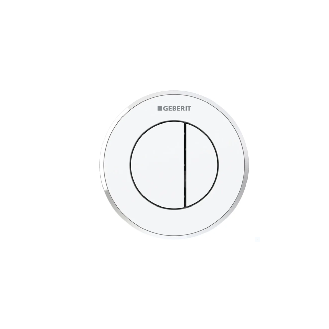 Geberit TIPO10, Placca doppio tasto bianco/cromato/bianco