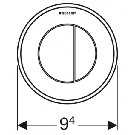 Geberit TIPO10, Placca doppio tasto bianco/oro/bianco