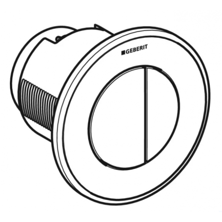 Geberit TIPO10, Placca doppio tasto nero/cromato/nero