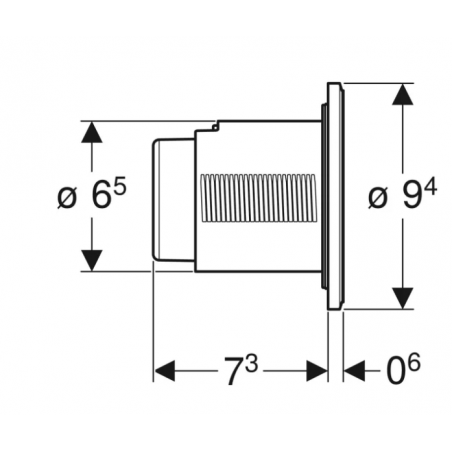 Geberit TIPO10, Placca doppio tasto satinato/cromatico/satinato con trattamento ant-impronta