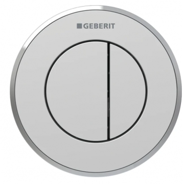 Geberit TIPO10, Placca doppio tasto satinato/cromatico/satinato con trattamento ant-impronta