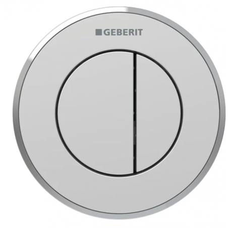 Geberit TIPO10, Placca doppio tasto satinato/cromatico/satinato con trattamento ant-impronta