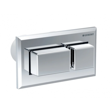 Geberit Design Squadrato, Cromo lucido con doppio tasto
