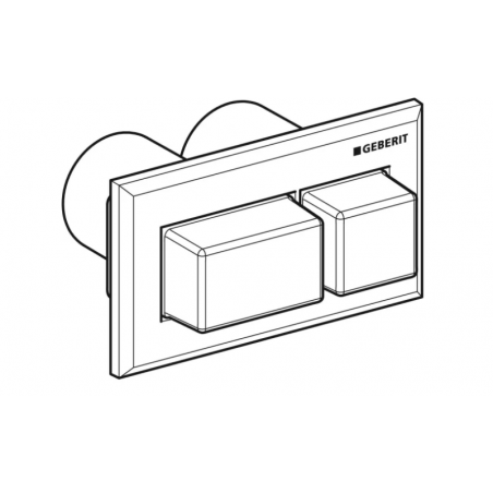 Geberit Design Squadrato, Cromo lucido con doppio tasto