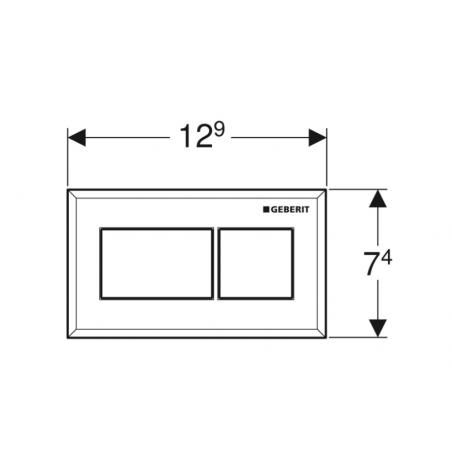 Geberit Design Squadrato, Cromo lucido con doppio tasto