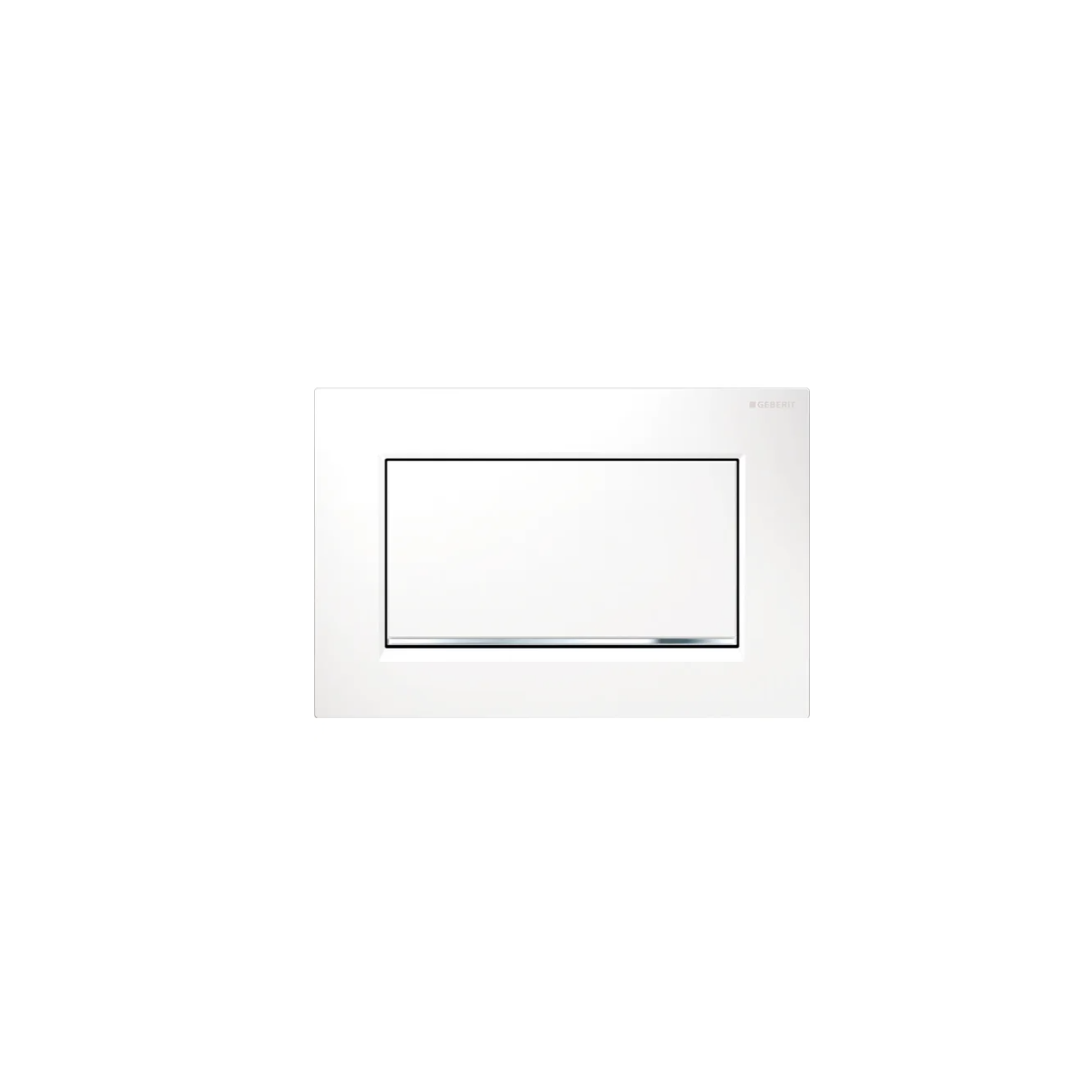 Geberit Sigma30, Stop button plate white/chrome/white