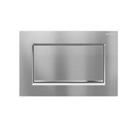 Geberit Sigma30, Stop button plate chrome brushed/ chrome/ chrome brushed anti-ready