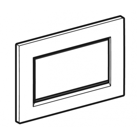 Geberit Sigma30, Plate with stop button matt black/chrome/matt black