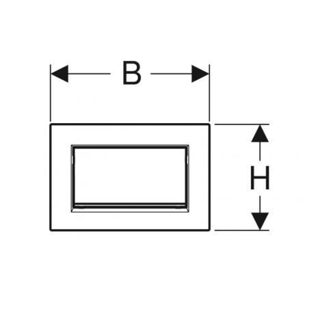 Geberit Sigma30, Placca con tasto stop bianco opaco/cromato/bianco opaco