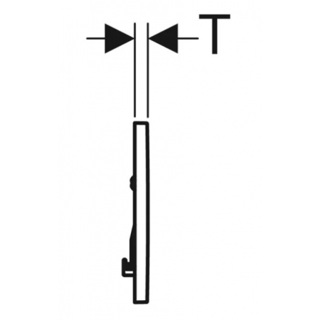 Geberit Sigma30, Placca con tasto stop bianco opaco/cromato/bianco opaco