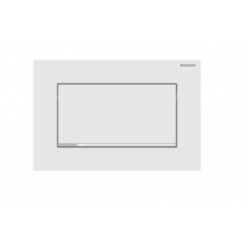 Geberit Sigma30, Placca con tasto stop bianco opaco/cromato/bianco opaco
