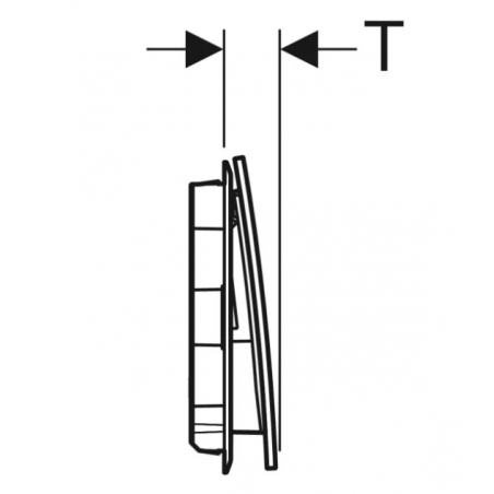 Geberit Sigma70, Placca con tasto doppio ottone
