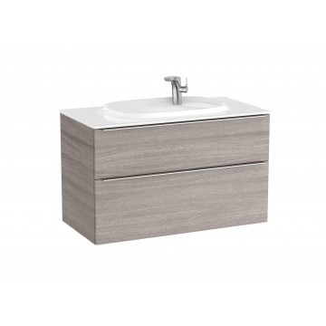 Roca Unik Beyond, Mobile 2 cassetti con maniglia Quercia