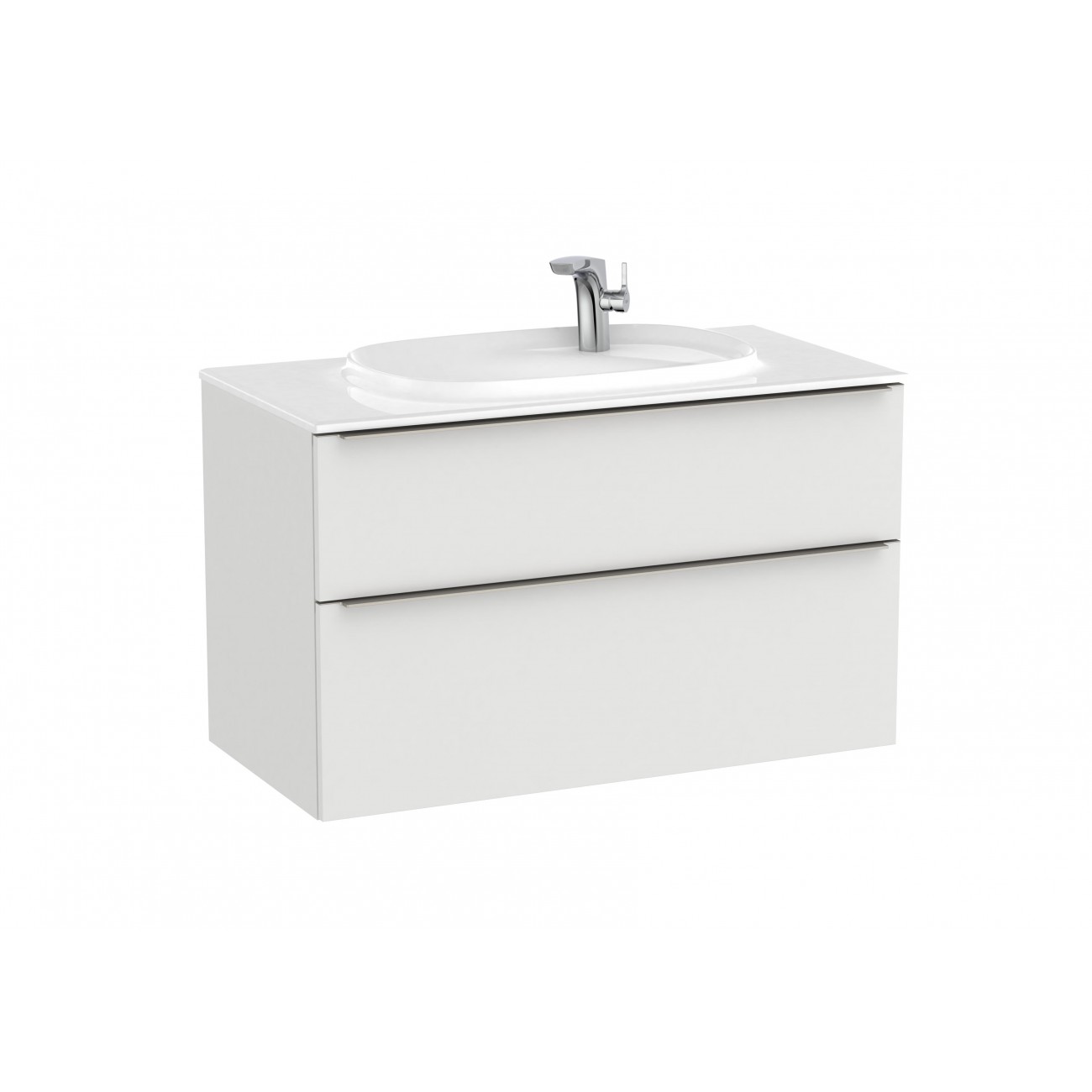 Roca Unik Beyond, Mobile 2 cassetti con maniglia grigio artico