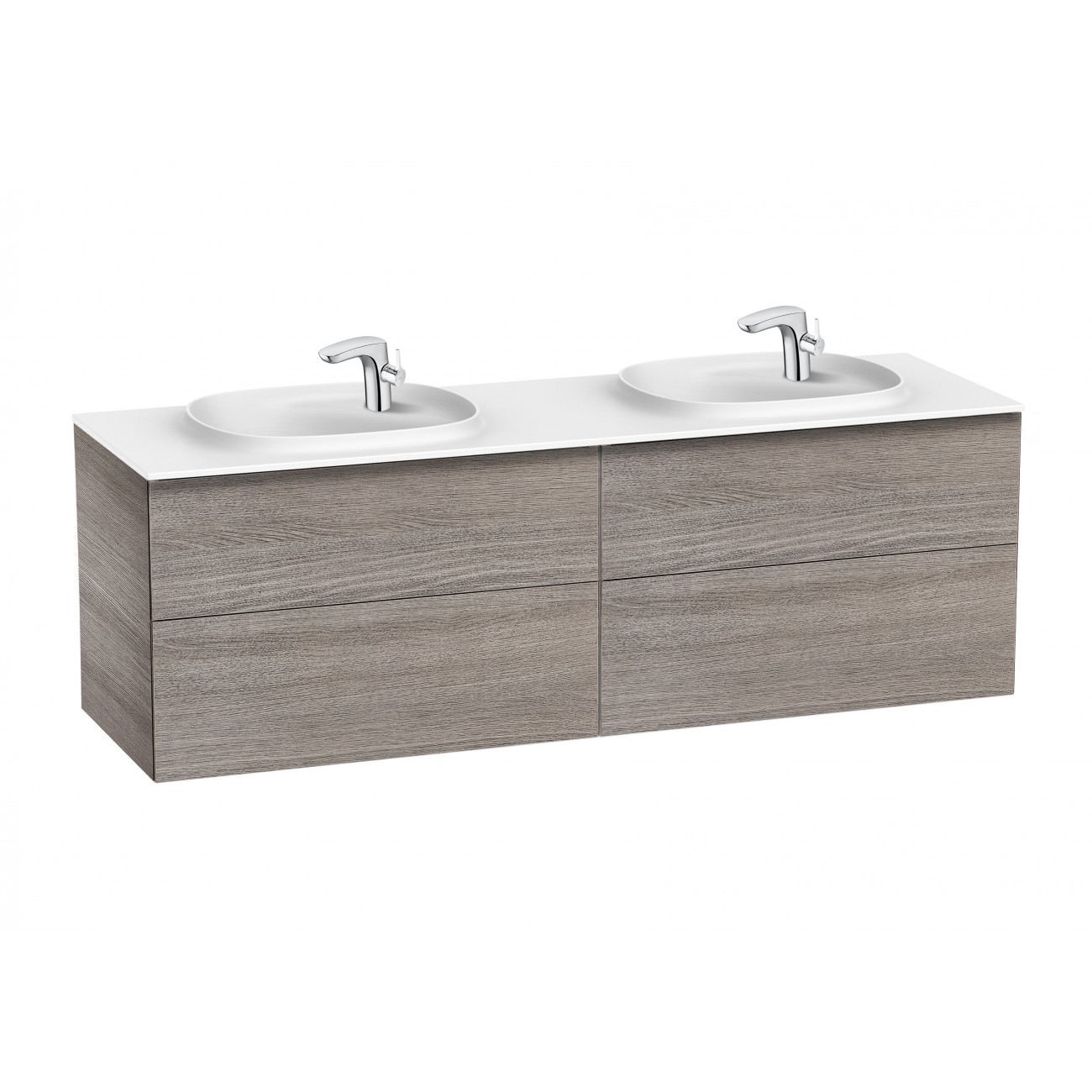 Roca Unik Beyond, Mueble 2 cajones y lavabo doble