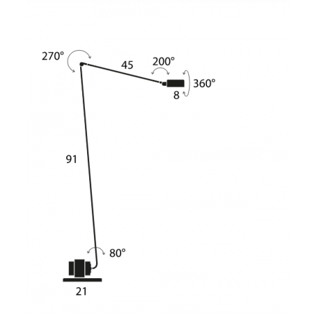 Lumina Daphine LED Lampadaire