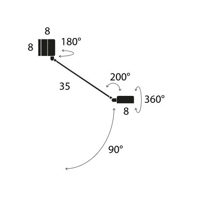 Lumina Daphine Parete 35 Led Lampe murale